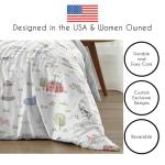 Sweet Jojo Designs 2-Piece Twin Comforter Set (Farm Animals) for Boys/Girls, Children, Kids Bedding, Bed in a Bag incl. Blanket & Pillow Sham (Watercolor Farmhouse, Lattice, Horse, Cow, Sheep, Pig)