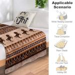 Western Horse Print Blanket Country Farm Brown Cowboy Throw Blankets for Couch Sofa Bed Stuff Decor Gifts Lightweight Soft Warm Cozy Fleece Plush Flannel Bedding for Lover Man Woman Adults 40"x50"