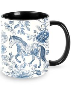 Horse 11oz Funny Coffee Mug Cute Tea Cup for Women Ceramic Mug Microwave Safe with Handle
