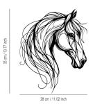 LIYOUYA Horse Head Metal Wall Decor - Rustic Farmhouse Room Decor Simple Line Black Wall Art Home Decor for Living Room, Bedroom, Bathroom, Dining Room, Courtyard (Black)
