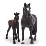 Gemini&Genius Horses Toy for Kids, Farm Horse Animal Playset, Stallion with Horse Cub Family Action Figures Party Favors Supplies, Party Cupcake Toppers, Birthday Gifts for Kids