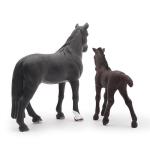 Gemini&Genius Horses Toy for Kids, Farm Horse Animal Playset, Stallion with Horse Cub Family Action Figures Party Favors Supplies, Party Cupcake Toppers, Birthday Gifts for Kids