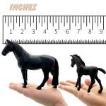 Gemini&Genius Horses Toy for Kids, Farm Horse Animal Playset, Stallion with Horse Cub Family Action Figures Party Favors Supplies, Party Cupcake Toppers, Birthday Gifts for Kids