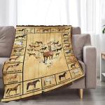 Horse Blanket Throws Horse Gifts Horses Throw Blanket for Girls Boys Kids Adults Soft Warm Cozy Fleece Blanket for Couch Sofa ​Bed 50"x40"
