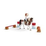 Schleich Horse Club 12-Piece Hannah's Riding Horse Set - Rodeo Riding with Cowgirl and Horse, Realistic Western Rodeo Farm Animal Toys and Accessories, Gift for Toddlers, Boys, and Girls Ages 5 and up