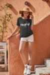 Horse Shirts for Women Vintage Rodeo Western Graphic Tshirt Casual Short Sleeve Animal Tee Tops Dark Gray