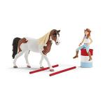 Schleich Horse Club 12-Piece Hannah's Riding Horse Set - Rodeo Riding with Cowgirl and Horse, Realistic Western Rodeo Farm Animal Toys and Accessories, Gift for Toddlers, Boys, and Girls Ages 5 and up