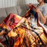 LuxeCove Horse Lover Gift, Horse Throw Blanket, Western Cowgirl Room Decor for Girls & Women, 50'' x 60'', Cozy Equestrian Accent for Bed & Couch, Farmhouse Birthday Christmas Mother's Day