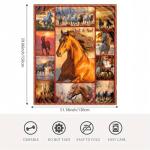 LuxeCove Horse Lover Gift, Horse Throw Blanket, Western Cowgirl Room Decor for Girls & Women, 50'' x 60'', Cozy Equestrian Accent for Bed & Couch, Farmhouse Birthday Christmas Mother's Day