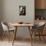 ARTZGX Horse Wall Art Black White and Brown Horse Poster Canvas Running Animals Pictures Painting for Living Room Decor Frame(White 12L x 18W)