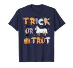 Trick Or Trot Halloween Pumpkin Ghost Horse T-Shirt
