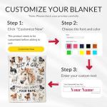 PUREGIFTS Personalized Horse Blanket for Girls - 40" x 50" Inches Cute Throw Blanket for Kids Boys - Warm Cozy Throws for Sofa, Crib & Bed