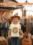 Girls Cowgirl Western Shirts - Kids Rodeo Horse Short Sleeve Country Tee Cowboy Graphic Wild Flowers Summer Top(Beige,150,1543b)