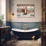 Motivational Horse Decor Wall Art For Girls Room Farmhouse Horse Daisy Wall Decor Western Bible Verse Animal Pictures Canvas Prints Painting Framed Modern Artwork For Bedroom Living Room 12"X16"