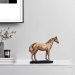 QLFJ-FurDec Horse Sculpture Statue, Polyresin Decorative Horse Ornament, Collectible Horse Figurine for Home, Office, Desktop