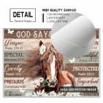 Motivational Horse Decor Wall Art For Girls Room Farmhouse Horse Daisy Wall Decor Western Bible Verse Animal Pictures Canvas Prints Painting Framed Modern Artwork For Bedroom Living Room 12"X16"