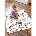 Horse Rose Blanket for Boys Girls, Flowers Kids Throw Blanket Gift for Child, Fluffy Cozy Soft Lightweight Blankets for Bed Office, 40x50 Inches