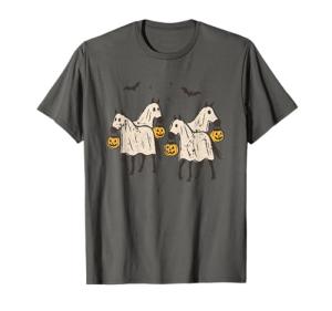 Cute Ghost Horses Halloween Trick or Treat T-Shirt T-Shirt