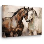 TBT Vintage Horse Decor Farm Animals Horse Gifts Canvas Wall Art Wall Decor Country Framed Posters Art Prints Artwork Pictures for Farmhouse Home Kitchen Living Room Office Decorative