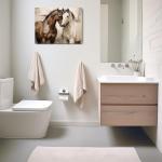 TBT Vintage Horse Decor Farm Animals Horse Gifts Canvas Wall Art Wall Decor Country Framed Posters Art Prints Artwork Pictures for Farmhouse Home Kitchen Living Room Office Decorative