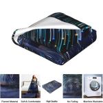 Horse American Flag Theme Blanket Gifts for Women Girls, Soft Warm Lightweight Flannel Throw Blankets for Living Room Home Sofa Travel Decor 50" x 60"