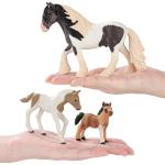 THINKBAY 35 PCS Horses Toys Set for Kids, Solid Realistic Horse Stable Playset Barn Toys for Girls, Ideal Birthday Farm Animals Gift for Toddlers