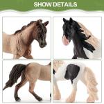 THINKBAY 35 PCS Horses Toys Set for Kids, Solid Realistic Horse Stable Playset Barn Toys for Girls, Ideal Birthday Farm Animals Gift for Toddlers