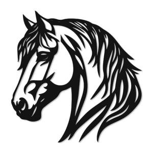 Otoolling Black Metal Horse Wall Art Metal Horse Pictures Wall Decor Art Outdoor or Indoor Use Gift for Home Office Living Room Bedroom Kitchen