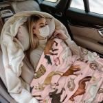 Horse Throw Blanket 50"x40" Fuzzy Soft Cozy Horses Blankets Soft Throws Warm Lightweight Plush Fleece Throw Blanket for Kids Men Women Gift Bed Couch Sofa
