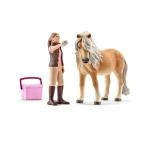 Schleich Horse Club Horse Toy for Girls and Boys Ages 5+, Groom with Icelandic Pony
