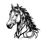Metal Horse Wall Art, Western Horses Silhouette Black Metal Sign, Rustic Farmhouse Pony Decor for Bedroom, Living Room, Ranch, Home