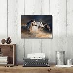 SD SOFT DANCE Horses Running Painting Wall Art: Wild Horse Canvas Picture Wild Animal Print Artwork for Bedroom Living Room Office Wall Decor (16" x 11" x 1 Panel)