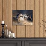 SD SOFT DANCE Horses Running Painting Wall Art: Wild Horse Canvas Picture Wild Animal Print Artwork for Bedroom Living Room Office Wall Decor (16" x 11" x 1 Panel)