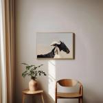 Farmhouse Wall Decor Black Woman Wall Art Horse Riding Wall Art Minimalist Woman Picture Equestrian Wall Decor 16x24Inch Unframed African Style Portrait Art Print for Living Room Bedroom Office Home