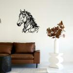 Metal Horse Wall Art, Western Horses Silhouette Black Metal Sign, Rustic Farmhouse Pony Decor for Bedroom, Living Room, Ranch, Home