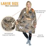 Catalonia Horse Print Oversized Blanket Hoodie Sweatshirt, Wearable Fleece Pullover for Adults Men Women
