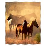 Levens Horse Blanket Gifts for Men Women Boys Decor for Home Bedroom Living Room Lounge Office Dorm, Soft Cozy Vintage Lightweight Throw Plush Blankets Brown 50"x60"
