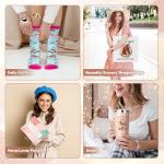 Y1tvei Horses Canvas Bag Gifts - 61Pcs Just A Girl Who Loves Horses Canvas Tote Bag Makeup Pouch, Thermos Cup Stockings Pink Bracelet Card Heart Necklace Stickers Keychain, Horse Lover Gifts for Girls