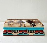 Horses Blanket Horse Themed Room Decor for Girls, Bohemian Native Aztec African Tribal Horse Throw Blanket, Boho Western Rustic Farmhouse Fleece Blanket Exotic Nordic Style Fuzzy Blanket 50"X60"