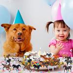 JOKFEICE Horse Figures 18PCS Plastic Miniature Animal Toys for Science Project, Learning Educational Toys, Cake Topper Birthday for Kids Toddlers