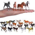 JOKFEICE Horse Figures 18PCS Plastic Miniature Animal Toys for Science Project, Learning Educational Toys, Cake Topper Birthday for Kids Toddlers