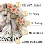 Horse Gifts for Girls 10-12 - 50" x 60" Inches Horse Blanket Gifts for Teens - Warm Soft Blankets for Couch, Bed & Travel