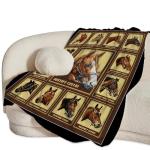 Racing Horses Blanket - Soft Warm Cozy Fleece Throw for Couch, Sofa, Bed - 50"x40" - Gifts for Girls, Boys, Men, Women, Kids, Adults
