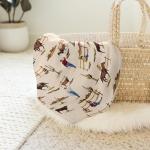 Sweet Jojo Designs Wild West Cowboy Baby Boy Swaddle Blanket Jersey Stretch Knit for Newborn or Infant Receiving Security - Red, Blue, Tan Western Southern Country Horse