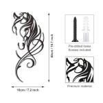 JBCHUCI Metal Horse Wall Art - Western Equestrian Line Art & Dynamic Metal Wall Sculptures, Horse Wall Decor for Home Bedroom, Bathroom, Living Room (15.7x 7.2 Inch)