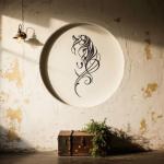 JBCHUCI Metal Horse Wall Art - Western Equestrian Line Art & Dynamic Metal Wall Sculptures, Horse Wall Decor for Home Bedroom, Bathroom, Living Room (15.7x 7.2 Inch)