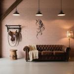 JBCHUCI Metal Horse Wall Art - Western Equestrian Line Art & Dynamic Metal Wall Sculptures, Horse Wall Decor for Home Bedroom, Bathroom, Living Room (15.7x 7.2 Inch)