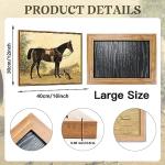 HLNIUC Rustic Farmhouse Horse Wall Art(12'X16') Dog Art Prints Canvas Wall Oil Painting Framed Vintage Wall Art for Room Office(Large Size)