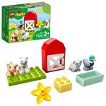 LEGO DUPLO Town Farm Animal Care 10949 Toy for Toddlers, Girls and Boys 2 Plus Years Old with Duck, Pig, Sheep & Cat Figures, Early Development Toys