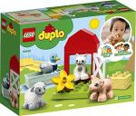 LEGO DUPLO Town Farm Animal Care 10949 Toy for Toddlers, Girls and Boys 2 Plus Years Old with Duck, Pig, Sheep & Cat Figures, Early Development Toys